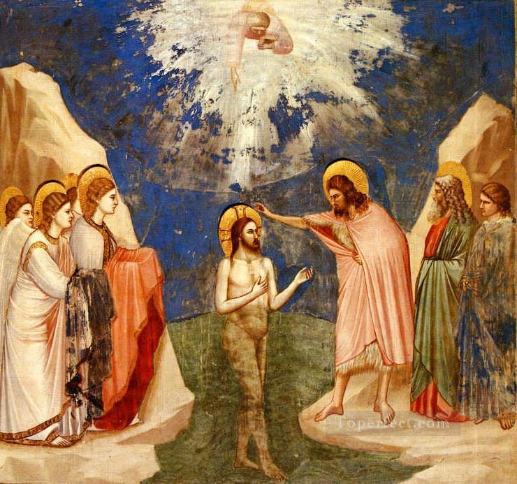 Baptême de Jésus Religieuse Christianisme Peintures à l'huile